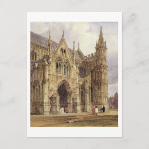 The North-West Porch of Salisbury Cathedral, 1832 Postkarte
