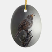 The Northern House Wren Bird Mainting Year Keramik Ornament (Vorne)