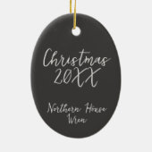 The Northern House Wren Bird Mainting Year Keramik Ornament (Hinten)