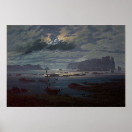 The Northern Sea in Moonlight, 1823-24 Poster (Vorne)