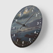 The Northern Sea in Moonlight, 1823-24 Runde Wanduhr (Winkel)