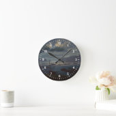 The Northern Sea in Moonlight, 1823-24 Runde Wanduhr (Zuhause)