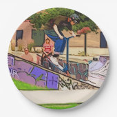 The Nosedive Landing - Scooter Rider Trick Pappteller (Vorderseite)