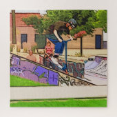 The Nosedive Landing - Scooter Rider Trick Puzzle (Vertikal)