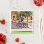 The Nosedive Landing - Scooter Rider Trick Serviette (Beispiel)