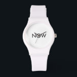 The NOW Watch White Armbanduhr<br><div class="desc">A minimalist watch inspired by the idea that the most important moment in life is always now. Instead of constantly checking the time, this watch simply reminds you to return to the present moment. The clean design with the word NOW turns a watch into a small daily reminder to pause,...</div>