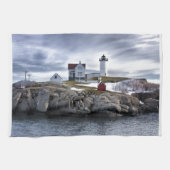 The "Nubble" Cape Neddick lighthouse York, Maine Geschirrtuch (Horizontal)