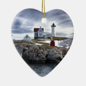 The "Nubble" Cape Neddick lighthouse York, Maine Keramikornament (Rechts)