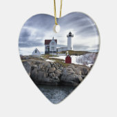 The "Nubble" Cape Neddick lighthouse York, Maine Keramikornament (Links)
