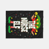 The Nurse Elf Christmas Fleecedecke (Vorderseite (Horizontal))