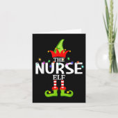 The Nurse Elf Christmas Matching Pajamas Karte (Vorderseite)