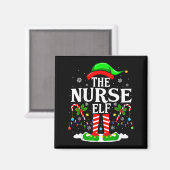 The Nurse Elf Christmas Nursing Funny Rn Christmas Magnet (Vorderseite/Rückseite)