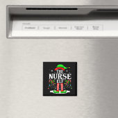 The Nurse Elf Christmas Nursing Funny Rn Christmas Magnet (In Situ (Geschirrspüler))