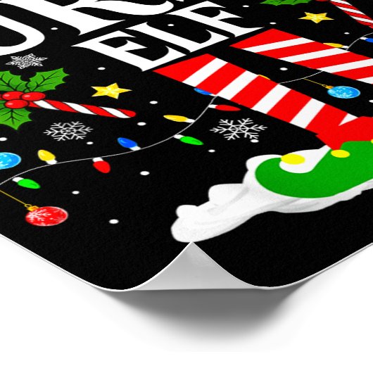 The Nurse Elf Christmas Nursing Funny Rn Christmas Poster (Ecke)