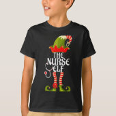 The Nurse Elf Family Matching Christmas 2023 T-Shirt (Vorderseite)