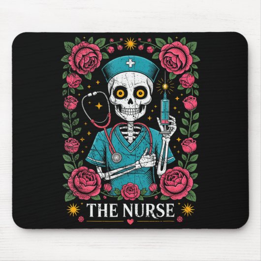 The Nurse Skeleton And Flower Mousepad (Vorne)