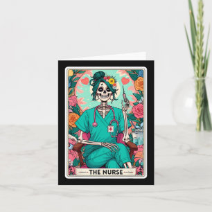 The Nurse Tarot Card Funny Skelett Nurse Hexy Karte