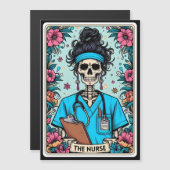 "The Nurse" Tarot Card Magnet (Vorne/Hinten)