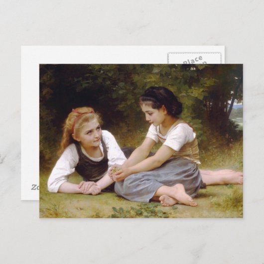 The Nut Gatherers by William-Adolphe Bouguereau Postkarte (Vorne/Hinten)