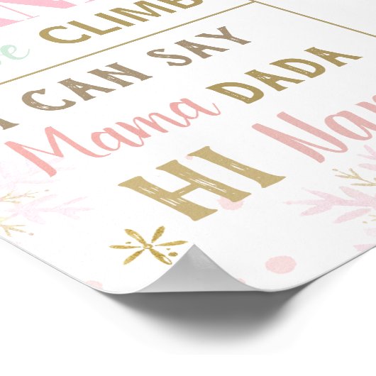 The Nutcracker 1st Birthday Milestone Birth Stats Poster (Ecke)