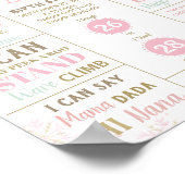 The Nutcracker 1st Birthday Milestone Birth Stats Poster (Ecke)