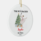 The Nutcracker Ballerina Custom Name & Role Keramik Ornament (Rechts)