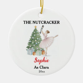 The Nutcracker Ballerina Custom Name & Role Keramik Ornament