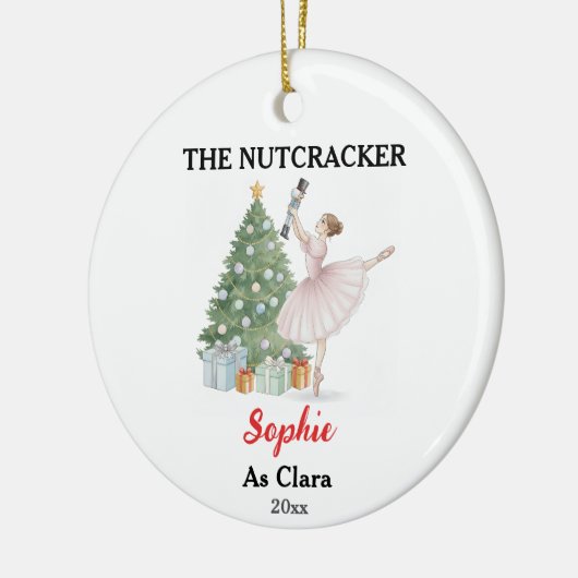 The Nutcracker Ballerina Custom Name & Role Keramik Ornament (Links)