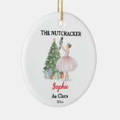 The Nutcracker Ballerina Custom Name & Role Keramik Ornament (Rechts)