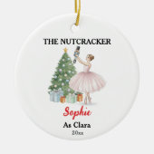 The Nutcracker Ballerina Custom Name & Role Keramik Ornament (Vorne)