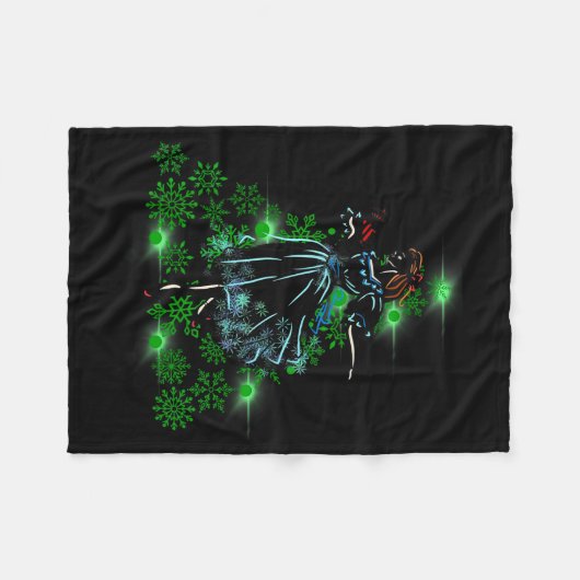The Nutcracker Ballet And Clara Marie Christmas Tr Fleecedecke (Vorderseite (Horizontal))