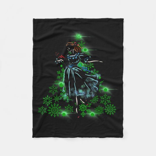 The Nutcracker Ballet And Clara Marie Christmas Tr Fleecedecke (Vorderseite)
