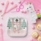 The Nutcracker Ballet Pastel Blush Pink Christmas Pappteller (Party)