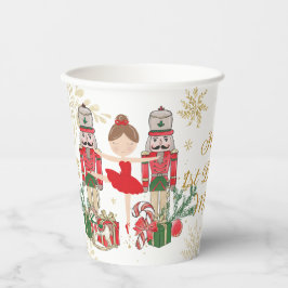 The Nutcracker Ballet Red Green Gold Christmas Pappbecher