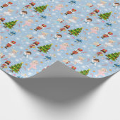 The Nutcracker Characters Blue Winter Christmas Geschenkpapier (Ecke)
