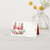 The Nutcracker Christmas Ballet Blonde Red Tutu Platzkarte (Rückseite)