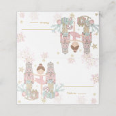 The Nutcracker Christmas Ballet Brunette Pink Tutu Platzkarte (Außenseite Aufgefaltet)