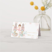 The Nutcracker Christmas Ballet Brunette Pink Tutu Platzkarte (Rückseite)