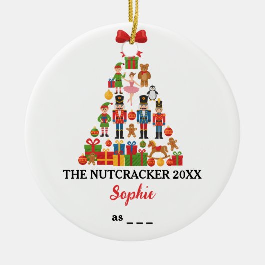The Nutcracker Custom Ballet Role Christmas Keramik Ornament (Vorne)