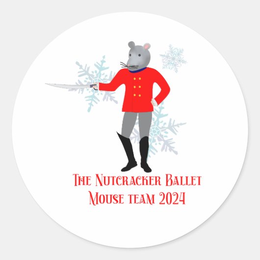 The Nutcracker - Mouse Team 2024 Runder Aufkleber (Vorderseite)