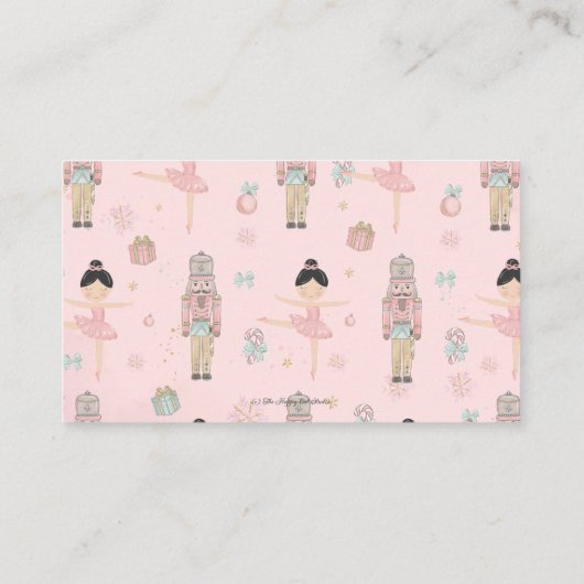 The Nutcracker Pink Baby Shooting Books for Baby Begleitkarte (Rückseite)