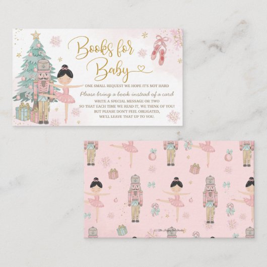 The Nutcracker Pink Baby Shooting Books for Baby Begleitkarte (Vorne/Hinten)