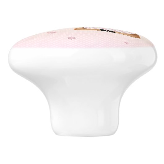 The Nutcracker Suite - Deer Fawns Keramik Knock Keramikknauf (Seitenansicht)