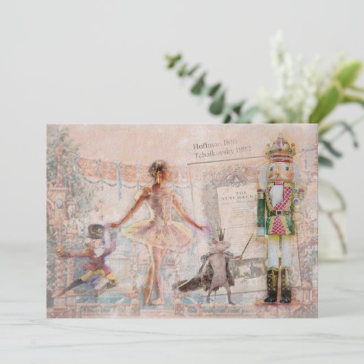 "The Nutcracker" Weihnachtskarte Feiertagskarte (Stehend Vorderseite)