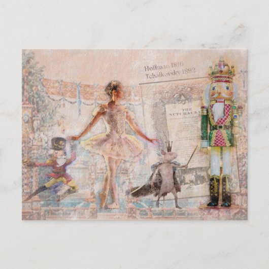 "The Nutcracker" Weihnachtskarte Feiertagspostkarte (Vorderseite)