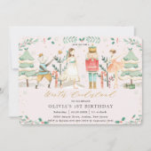 The Nutcracker Winter Onederland 1. Geburtstag Inv Einladung (Vorderseite)