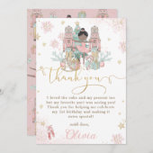 The Nutcracker Winter Onederland 1st Birthday Dankeskarte (Vorne/Hinten)