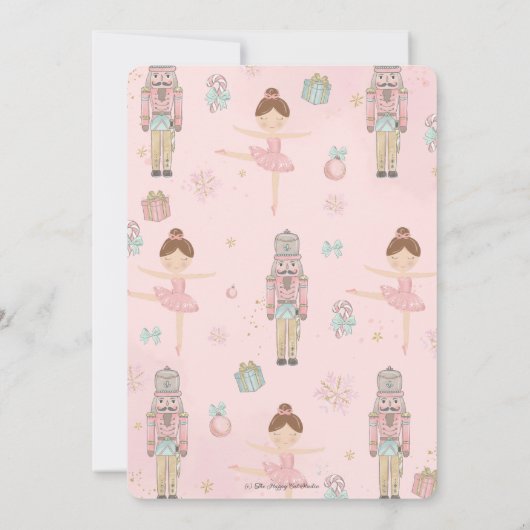 The Nutcracker Winter Onederland 1st Birthday Einladung (Rückseite)