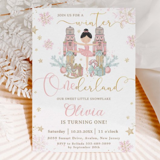 The Nutcracker Winter Onederland 1st Birthday Einladung