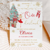 The Nutcracker Winter Onederland 1st Birthday Red Einladung